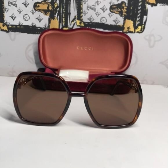New Authentic Gucci Brown Sunglasses GG0890s 002 - Picture 5 of 11
